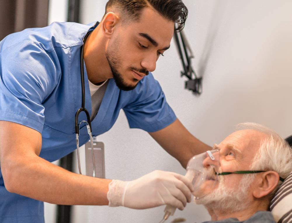 patient with his nurse